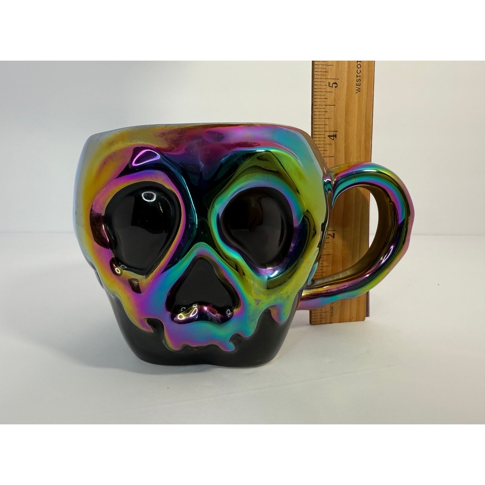 Disney Poison Apple Iridescent Oil Slick Ceramic Mug 20oz One Bad Apple Goth